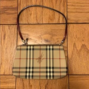 Authentic Burberry Plaid Small Purse with Strap